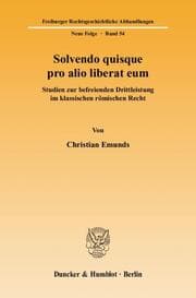 Cover von Solvendo quisque pro alio liberat eum.