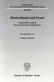 Cover von Deutschland und Israel.