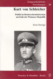 Cover von Kurt von Schleicher