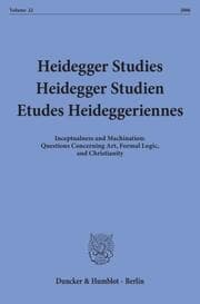 Cover von Heidegger Studies - Heidegger Studien - Etudes Heideggeriennes.