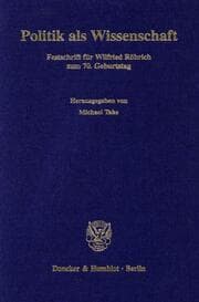 Cover von Politik als Wissenschaft.