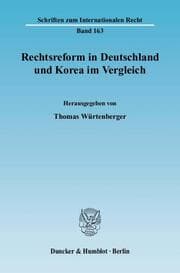 Cover von Rechtsreform in Deutschland und Korea im Vergleich