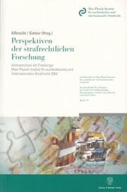Cover von Perspektiven der strafrechtlichen Forschung.