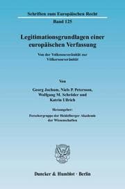 Cover von Legitimationsgrundlagen einer europäischen Verfassung.