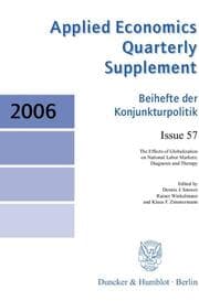 Cover von The Effects of Globalization on National Labor Markets: Diagnosis and Therapy