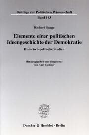 Cover von Elemente einer politischen Ideengeschichte der Demokratie.