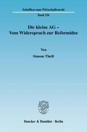 Cover von Die kleine AG - Vom Widerspruch zur Reformidee.