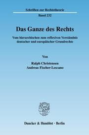 Cover von Das Ganze des Rechts