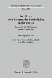 Cover von Politikos - Vom Element des Persönlichen in der Politik.