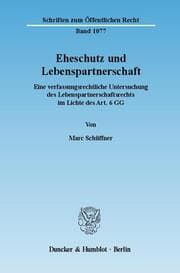 Cover von Eheschutz und Lebenspartnerschaft
