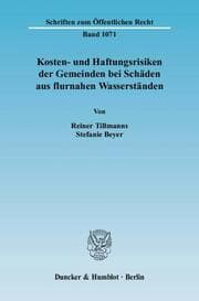 Cover von Kosten- und Haftungsrisiken der Gemeinden bei Schäden aus flurnahen Wasserständen