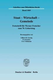 Cover von Staat, Wirtschaft, Gemeinde