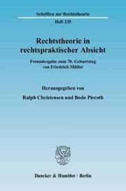 Cover von Rechtstheorie in rechtspraktischer Absicht