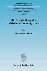 Cover von Die Entwicklung des britischen Bankensystems.