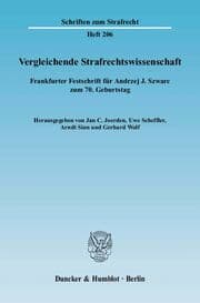 Cover von Vergleichende Strafrechtswissenschaft