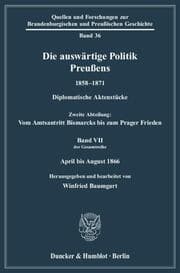 Cover von Die auswärtige Politik Preußens 1858-1871