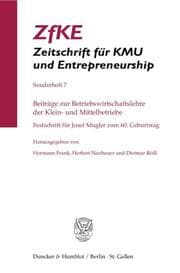 Cover von Beiträge zur Betriebswirtschaftslehre der Klein- und Mittelbetriebe
