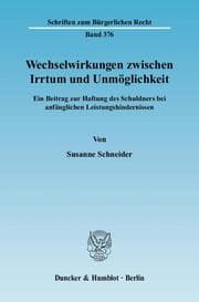Cover von Wechselwirkungen zwischen Irrtum und Unmöglichkeit.