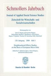 Cover von Neighbourhood Effects Studies on the Basis of European Micro Data.