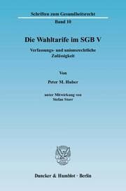 Cover von Die Wahltarife im SGB V
