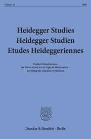 Cover von Heidegger Studies - Heidegger Studien - Etudes Heideggeriennes.