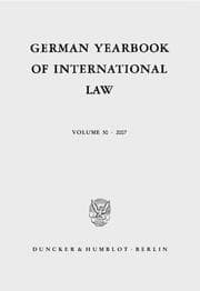 Cover von German Yearbook of International Law - Jahrbuch für Internationales Recht.