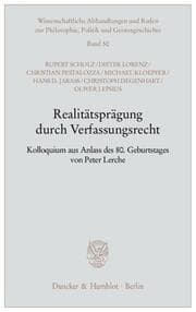 Cover von Realitätsprägung durch Verfassungsrecht