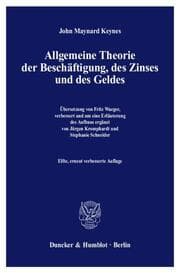 Cover von Allgemeine Theorie der Beschäftigung, des Zinses und des Geldes