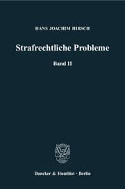 Cover von Strafrechtliche Probleme II