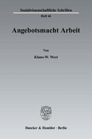 Cover von Angebotsmacht Arbeit