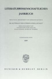Cover von Literaturwissenschaftliches Jahrbuch