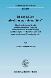 Cover von Ist das Sollen ableitbar aus einem Sein?