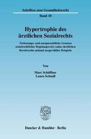 Cover von Hypertrophie des ärztlichen Sozialrechts