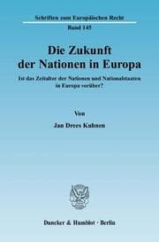 Cover von Die Zukunft der Nationen in Europa
