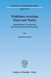 Cover von Wohlfahrt zwischen Staat und Markt