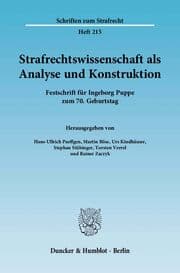 Cover von Strafrechtswissenschaft als Analyse und Konstruktion