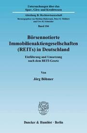 Cover von Börsennotierte Immobilienaktiengesellschaften (REITs) in Deutschland