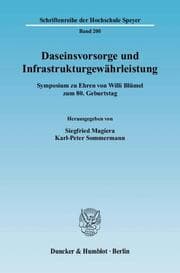 Cover von Daseinsvorsorge und Infrastrukturgewährleistung