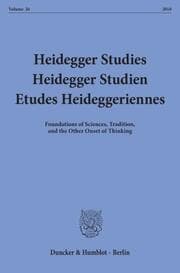 Cover von Heidegger Studies - Heidegger Studien - Etudes Heideggeriennes.
