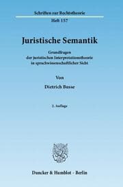 Cover von Juristische Semantik