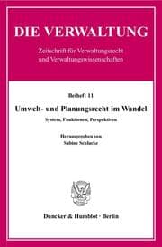 Cover von Umwelt- und Planungsrecht im Wandel