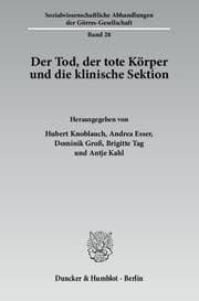 Cover von Der Tod, der tote Körper und die klinische Sektion