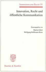 Cover von Innovation, Recht und öffentliche Kommunikation