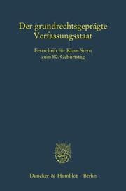 Cover von Der grundrechtsgeprägte Verfassungsstaat