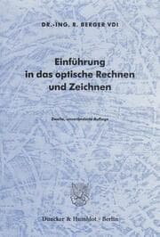 Cover von Einführung in das optische Rechnen und Zeichnen.