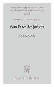 Cover von Vom Ethos der Juristen