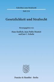 Cover von Gesetzlichkeit und Strafrecht.