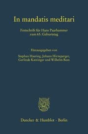 Cover von In mandatis meditari