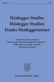 Cover von Heidegger Studies - Heidegger Studien - Etudes Heideggeriennes.