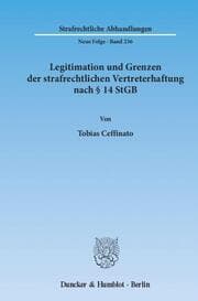 Cover von Legitimation und Grenzen der strafrechtlichen Vertreterhaftung nach § 14 StGB.